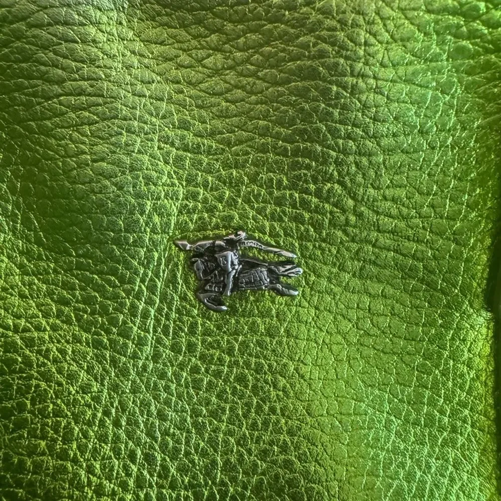 Burberry Prorsum Metallic Green Leather Tote Bag - Picture 4 of 16